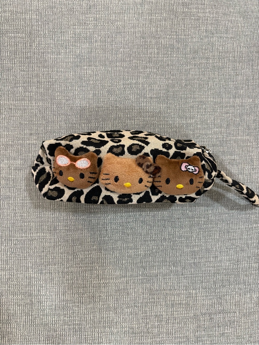 Hello kitty makeup bag brand new Leopard Print Wristlet Pouch - Brown